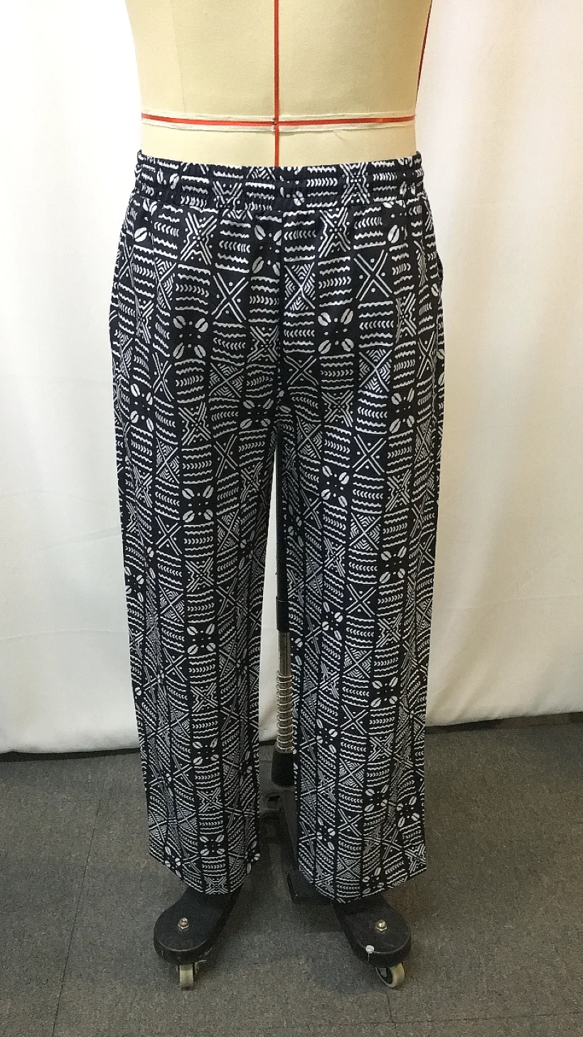 2025 Nuovi pantaloni lunghi da uomo AFROKENTE KESI, pantaloni casual con stampa africana alla moda, comodi pantaloni da salotto in vita elastica, Streetwe