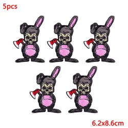 Parches bordados animales Punk termoadhesivos para ropa y mochila