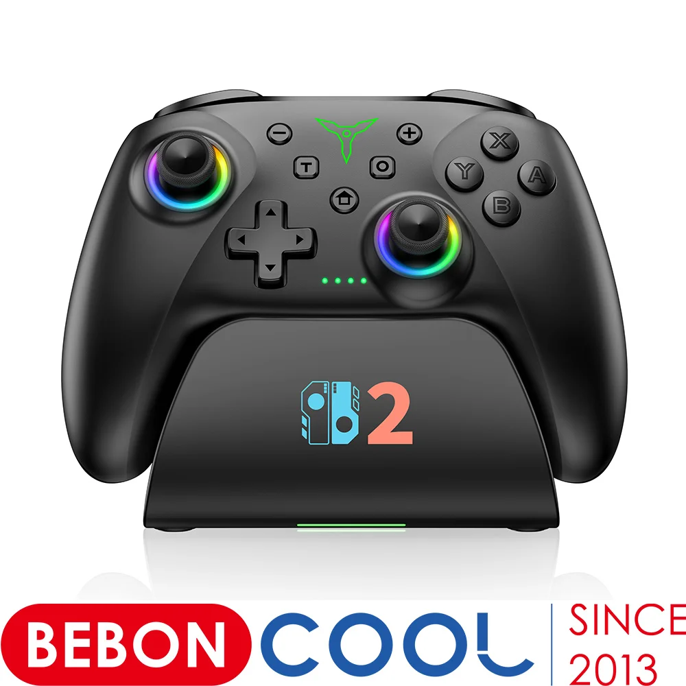 

BEBONCOOL Switch 2 Wireless Bluetooth Controller with Hall Effect Joysticks &Triggers for Switch2/Switch/Switch OLED/Switch Lite