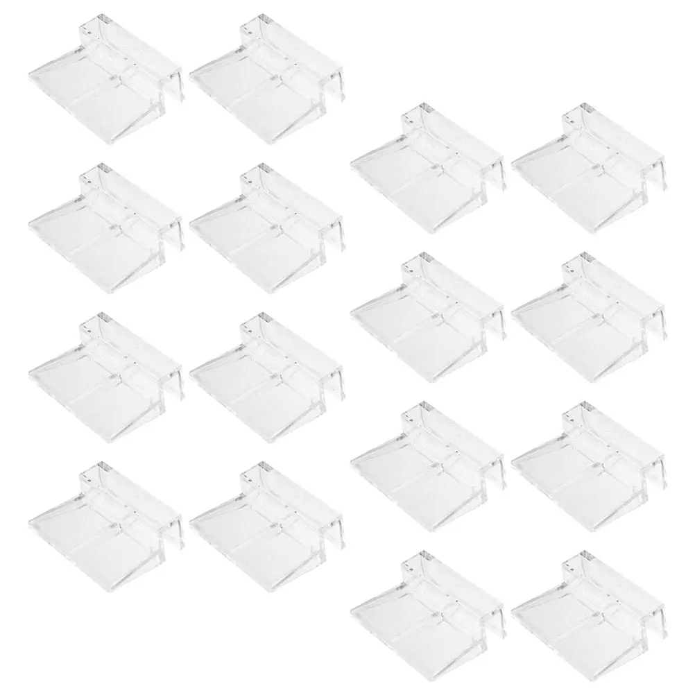 

16 Pcs Fish Tank Lid Supports Aquarium Cover Racks Acrylic Holder 8mm Glass Bracket Tools Turtle Snake Tank Accessories Pet