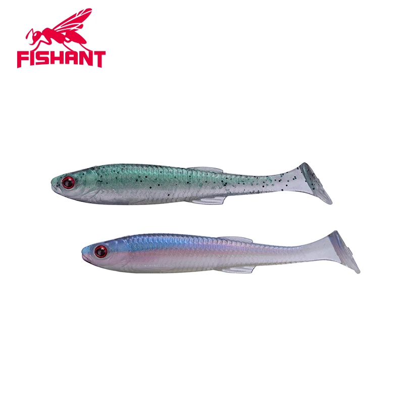 Мягкая приманка FISHANT Fat Real Fish с Т-образным хвостом, 2,0/2,5/2,8 дюйма, плавающая приманка для дикой рыбалки, соревновательная рыбалка, окунь-мандаринка