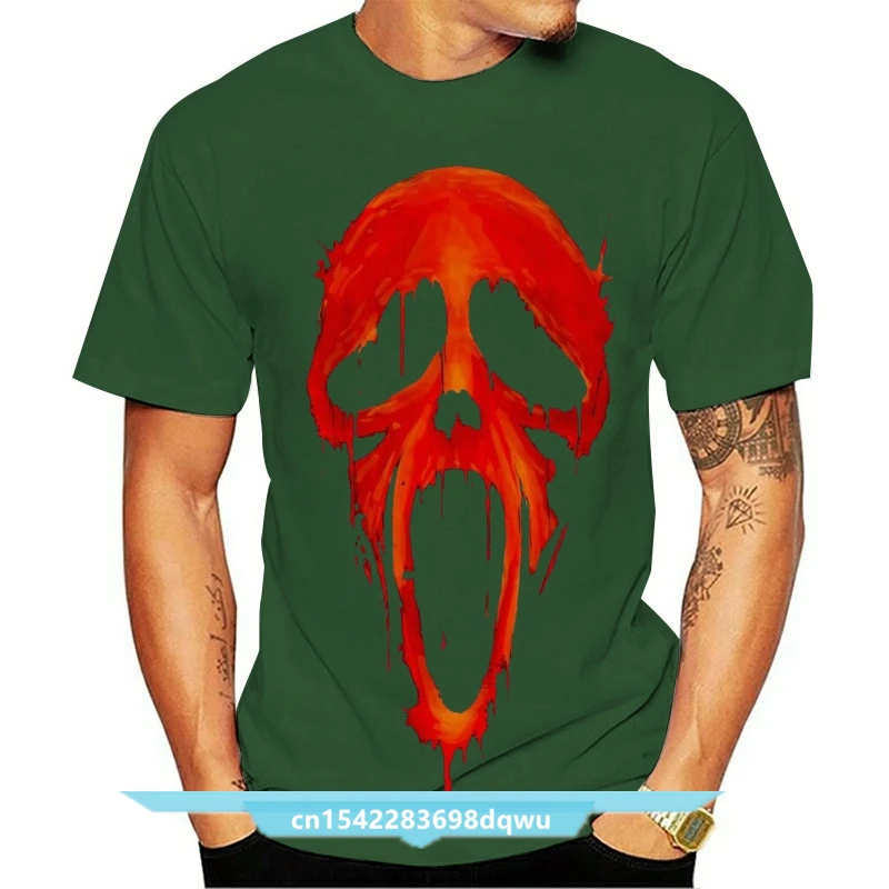 

Blood Ghostface T Shirt Top Trick Or Treat Halloween Scary Spooky Bloody HorrorX