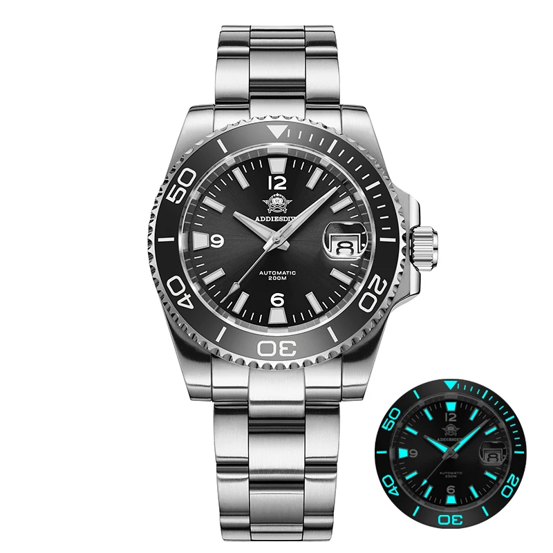 ADDIESDIVE Men's Automatic Watch NH35A Sapphire 20Bar Waterproof