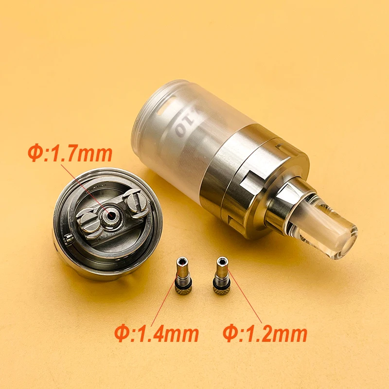 DSX BY-Ka V10 MTL RTA Atomizer 5ml 22mm 316ss pojedyncza cewka zbiornik do e-papierosa do ponownego napełnienia z 1.2mm 1.4mm 1.7mm AFC Pins