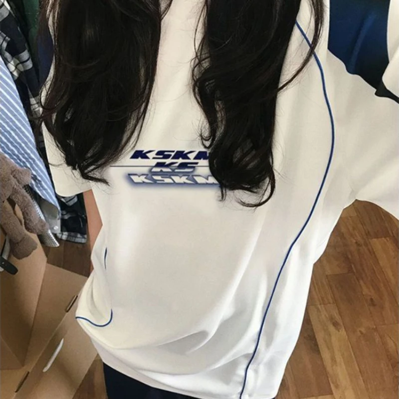 

2025 summer new Y2K retro streetwear men's and women's casual short sleeved T-shirt aesthetics