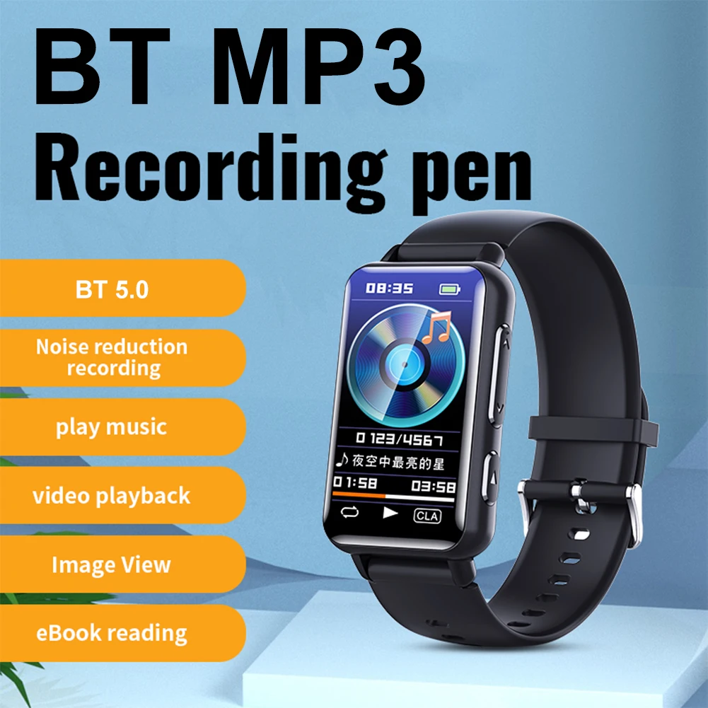 Digital Voice Recorder with 200mAh Battery Voice Recorder Watch with Timing HD MP3 Voice Recorder Bracelet for Lectures Meetings