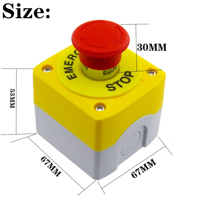 

22 мм EX водонепроницаемый кнопочный переключатель аварийной остановки грибной лифт безопасности непромокаемый BE102C