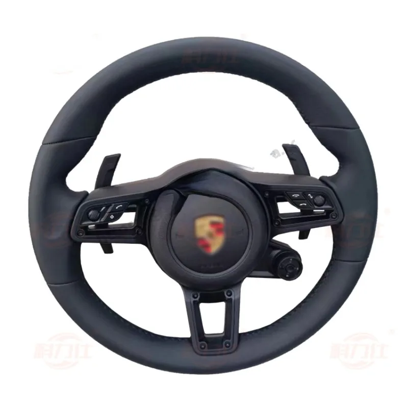 Porsche 911 Heated Makan Cayman Cayenne Panamera 718 Custom Steering Wheel Set, All Leather Carbon Fiber