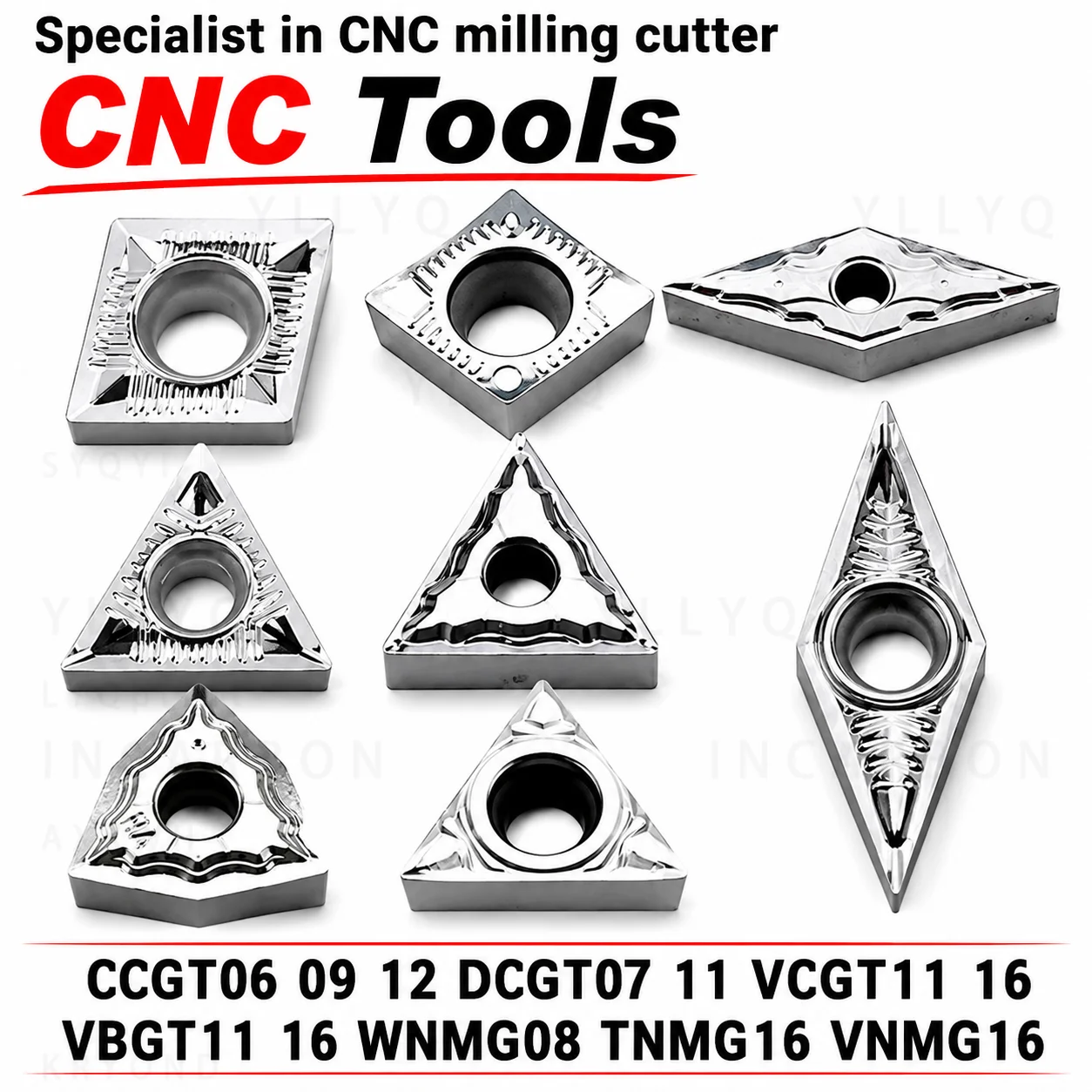 CCGT06 CCGT09 DCGT070204 VCGT160404 TNMG CNMG WNMG VNMG CNC Lathe Carbide Inserts for Aluminum Turning Tool