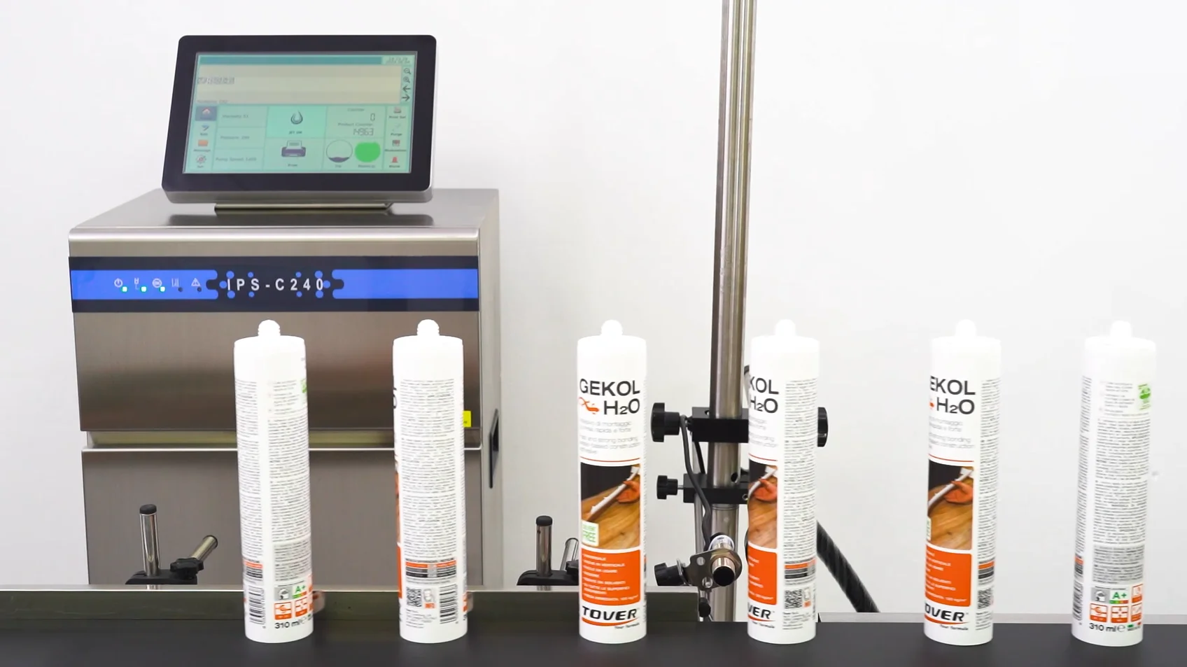 Automatic Continuous Inkjet CIJ Printer Quick-drying Ink For Coding Expiry Date 2D Codes Batch Lot On Building Materials Wires