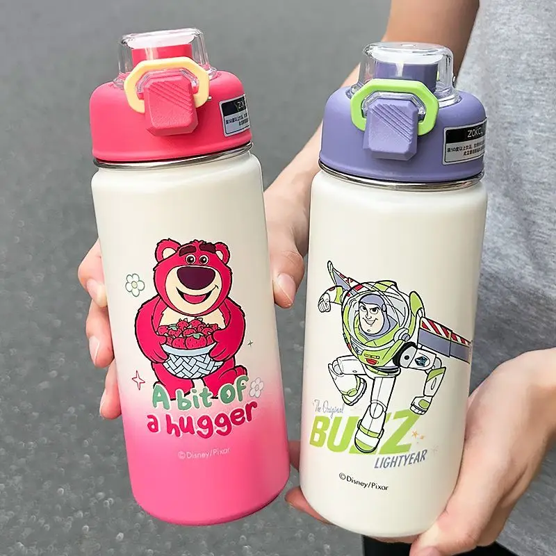 Ice Princess Lotso Mickey Buzz Lightyear tazza termica portatile in acciaio inossidabile con motivo a cartoni animati dolce e carino per uomo e donna