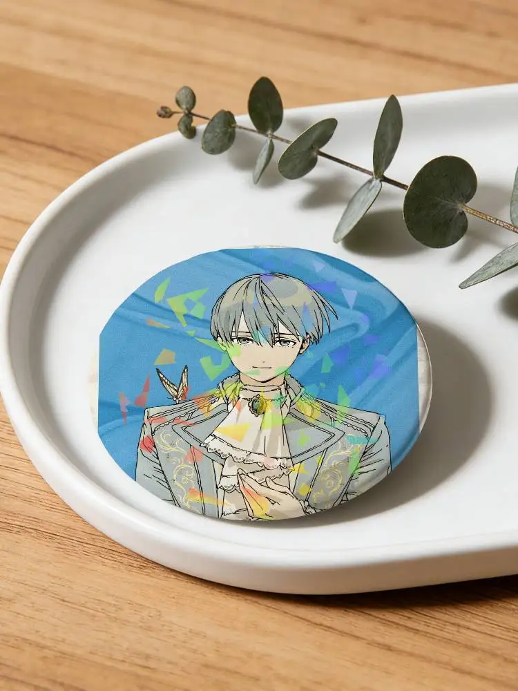 Anime Frieren Beyond Journey's End Round Badge for Backpack Accessories Laser Lapel Pins Jewelry Gifts