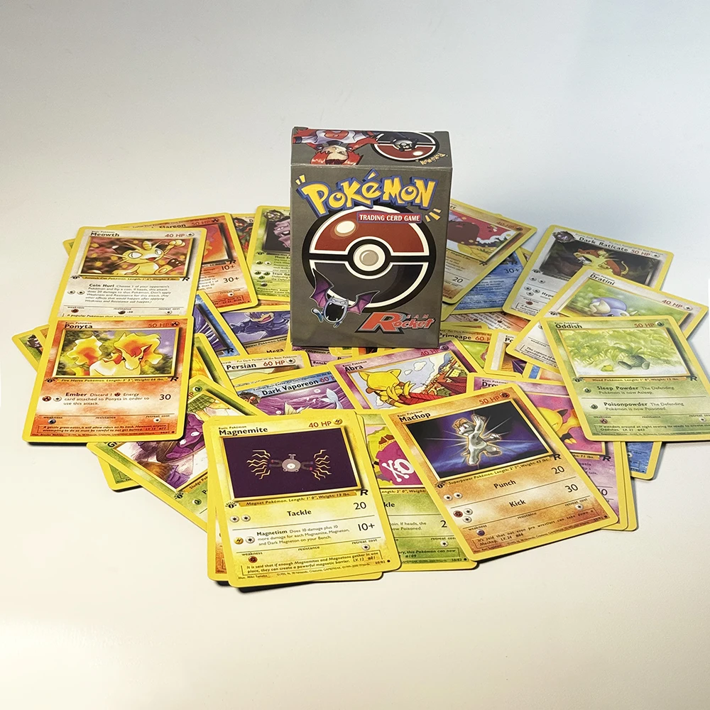 Kartu Tim Roket PKM 83 PCS Set Lengkap Mainan Hobi Koleksi Permainan Anime Kartu Foil Proxy PTCG Set Lengkap