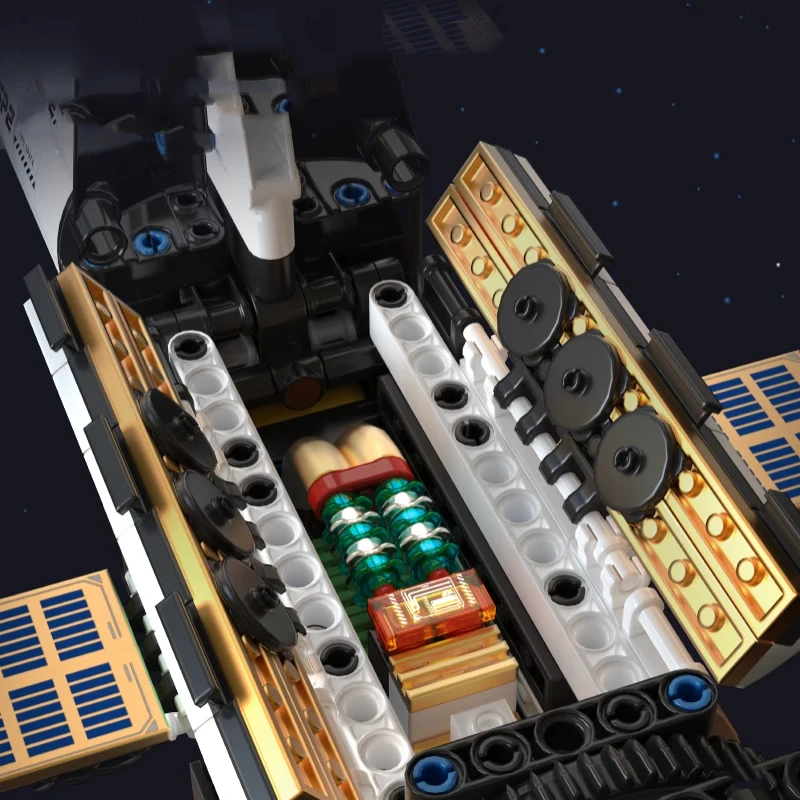 モーターモデルビルディングブロックセット付きテクニカルスペース説明、シティスペース2221個ビルディングブロックギフト男の子大人用