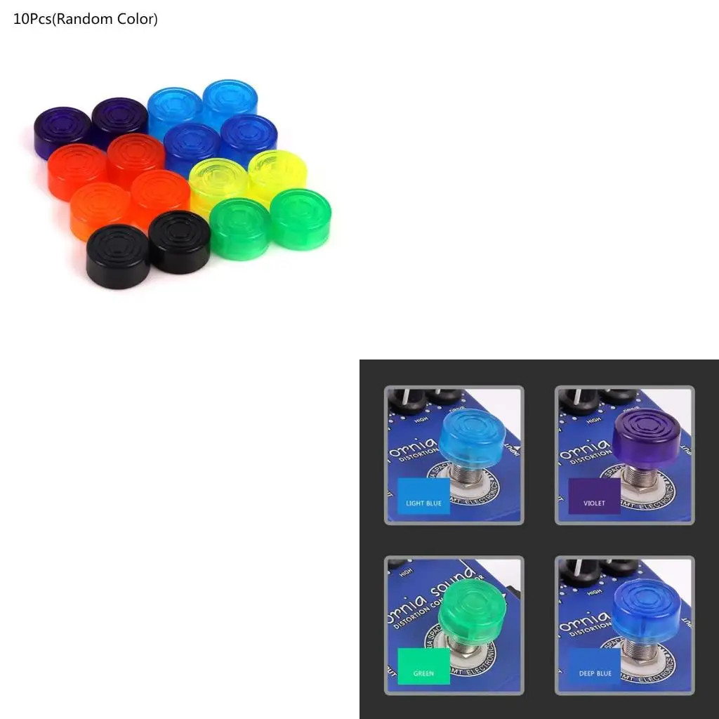 Q39E 10Pcs Anti-Slip for Protection Cap for Guitar Pedal Effect Footswitch Cov