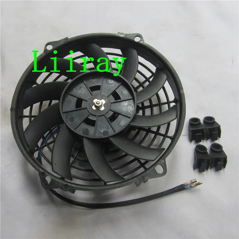 Universal 9 inch 12V 80W SUCTION Car Air Conditioning Electronic Radiator Cooling Fan Blade Electric Cool  fan