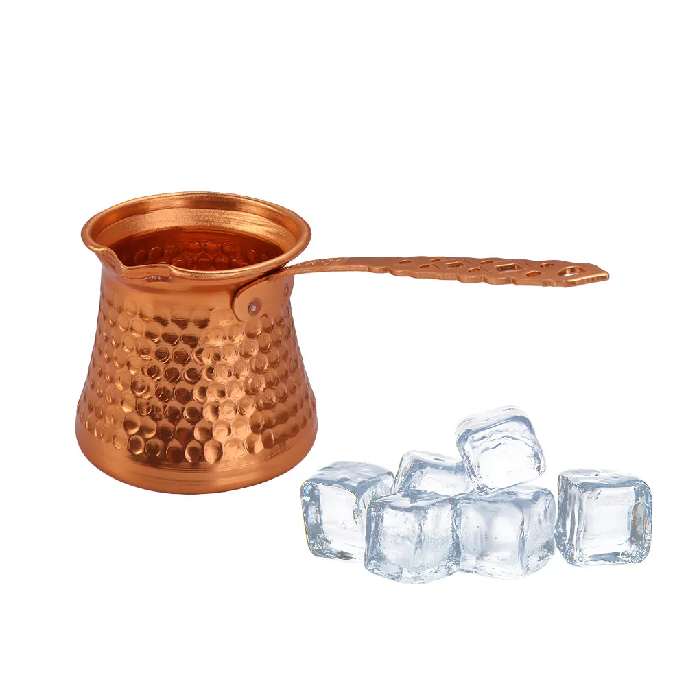 Professional Durable Turkish Copper Coffee Pot Metal Handle Handmade Coffee Maker Thick Antique Copper Looking Butter Melter Tea