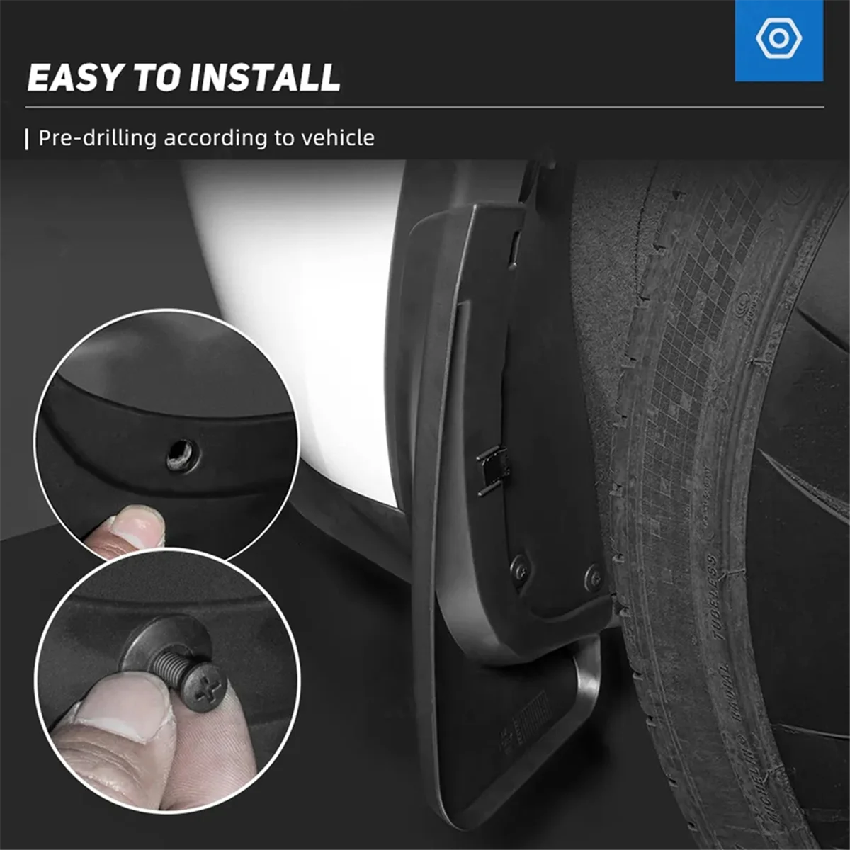 สําหรับFord Bronco Sport 2021 2022-2023 รถMud Flaps Splash Guards Mudguardsด้านหน้าด้านหลังจัดแต่งทรงผม—L49A