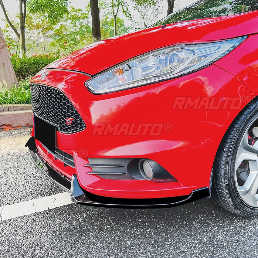 For Ford Fiesta MK6 ST 2012-2017 Body Kit Front Bumper Diffuser Front Bumper Splitter Guard Apron Lip Cover Car Accessories view 5