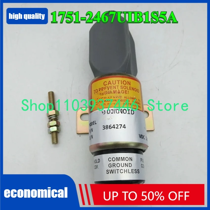

3864274 24 В 1751-2467UIB1S5A Cummins Дизельный двигатель Соленоид отключения топлива SA-3933-24 Генераторная установка Часть Высокое качество