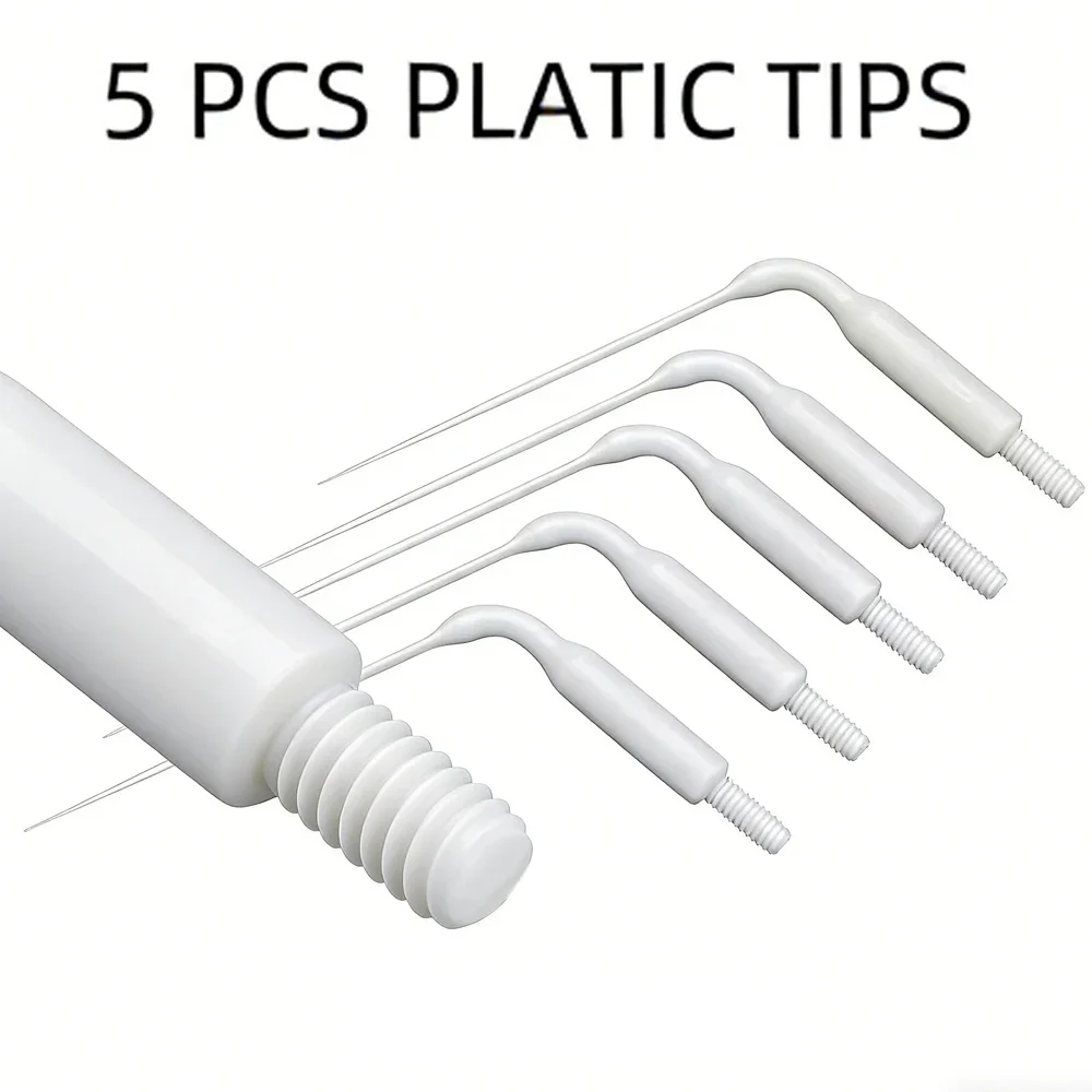 

5 PCS Dental Plastic Root Canal Irrigation Tips White Oral Safe Material Ultrasonic Endodontic Tools for Root Canal Treatment