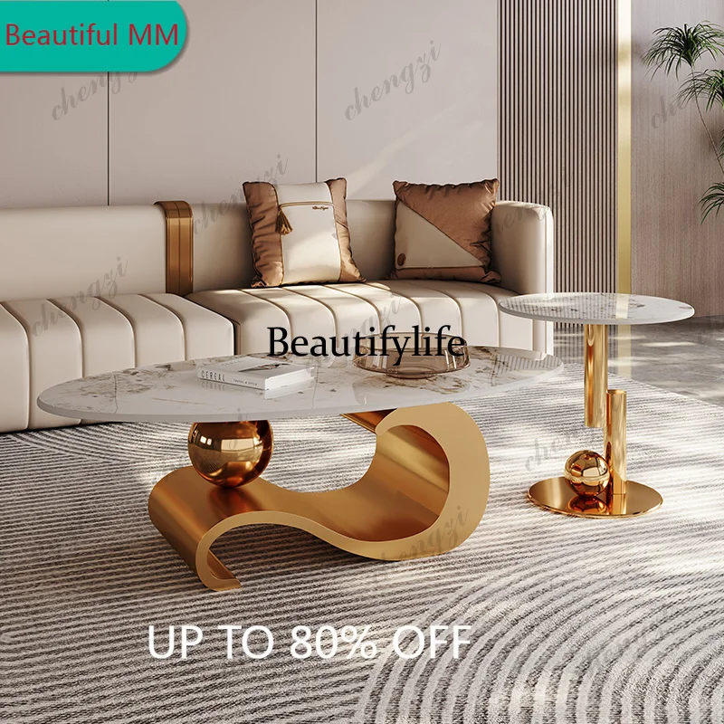 F182     Luxury Living Room Coffee Tables Base Book Nordic Marble Coffee Table Dressing Auxiliary