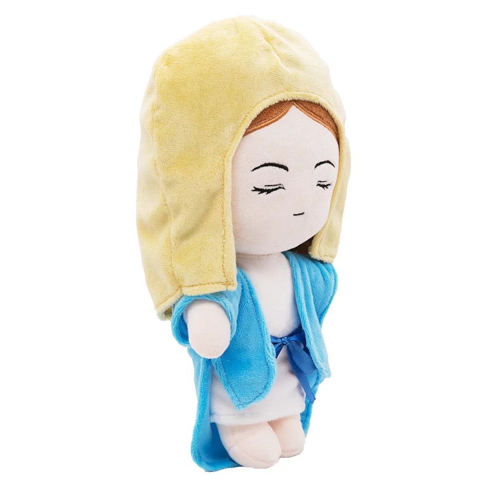 Family Cosplay Fantasy Figurine Props Xmas Birthday Gifts 30cm Cute Virgin Mary Plush Plushies Mascot Halloween Party Decor