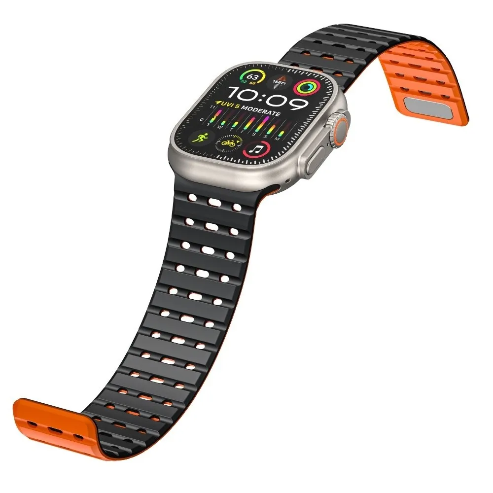 Silikonowy pasek do smartwatcha z magnetycznym zapięciem 42/44/45/49MM, pasek 38/40/41MM do Apple Watch Series 11/10/9/8/7/6/Ultra 3/SE 3