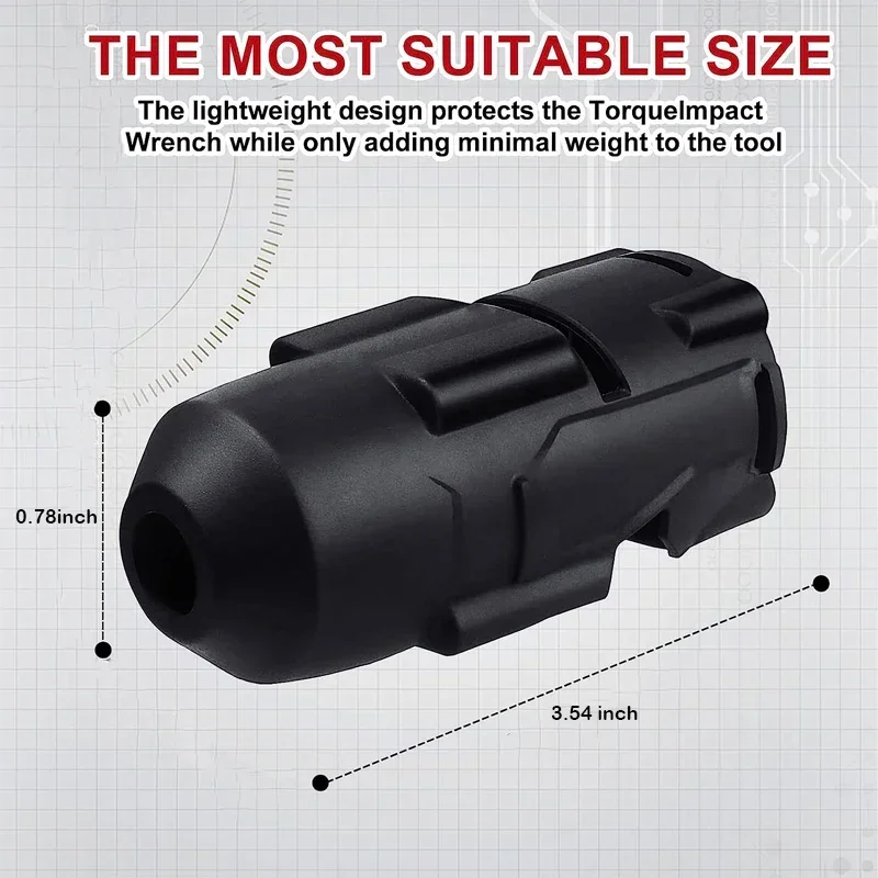 1/2 inch High Torque Impact Wrench Protective Cover 49-16-2767 Protective Boot High Torque Impact Protective Boot For Milwaukee