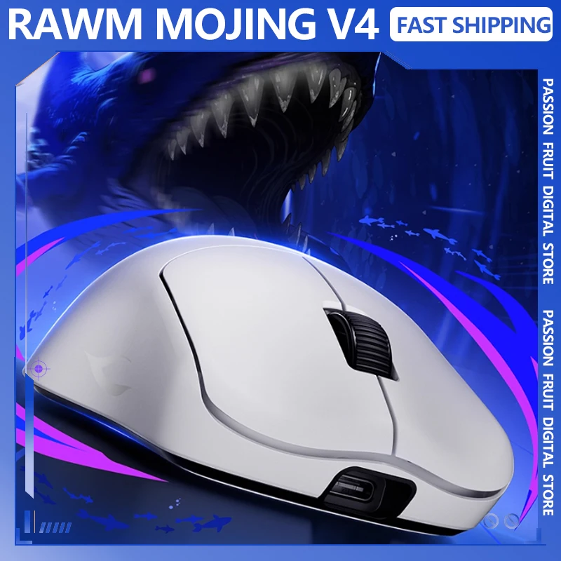 

RAWM MOJING V4 Беспроводная игровая мышь Native Dual 8K Ноутбук Настольный компьютер Легкая эргономичная мышь для киберспорта Аксессуары для ПК