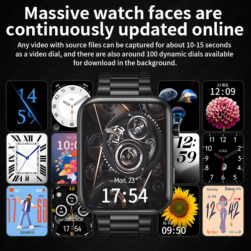 LIGE 2025 Camera-ready Smart Watch Men Recording Play Music Watch Takes Photos and Video Heart Rate Sleep Monitoring Smartwatch