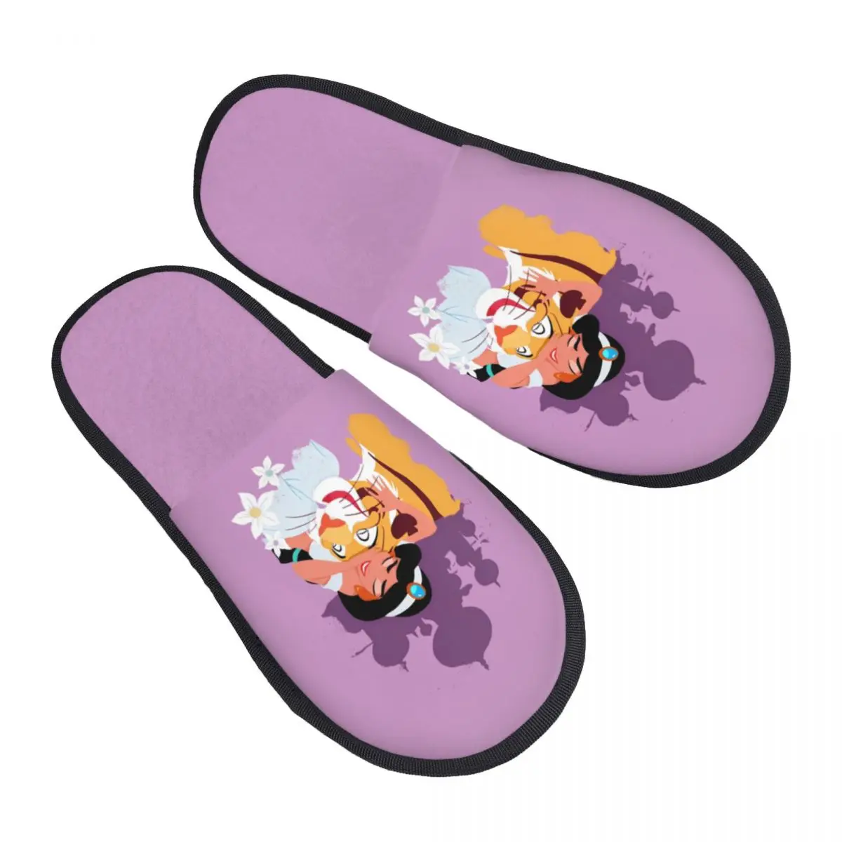 

Изготовленные на заказ домашние тапочки из мягкой пены с эффектом памяти Aladdin, женские удобные теплые нескользящие тапочки из музыкального фэнтезийного фильма