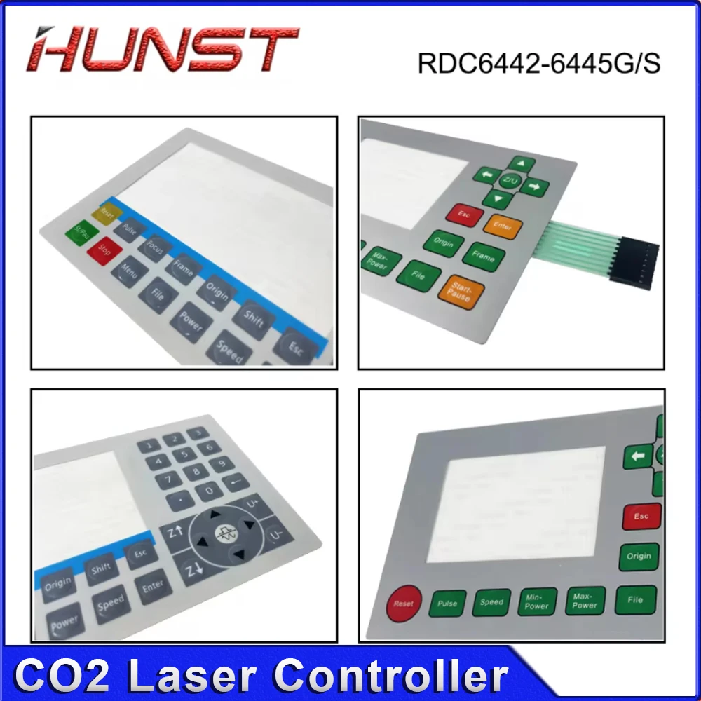 HUNST Ruida مفتاح لوحة المفاتيح الغشائية RDC6445S RDC6445G RDC6442S RDC6442G لآلات القطع والنقش بالليزر