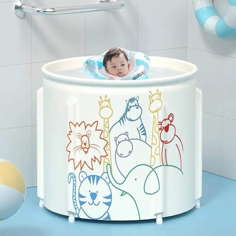 Portable Collapsible Bath Bucket Bathtub Large Capacity Kids Bathtub Bucket Winter Shower Bathing Artifact Free Installation