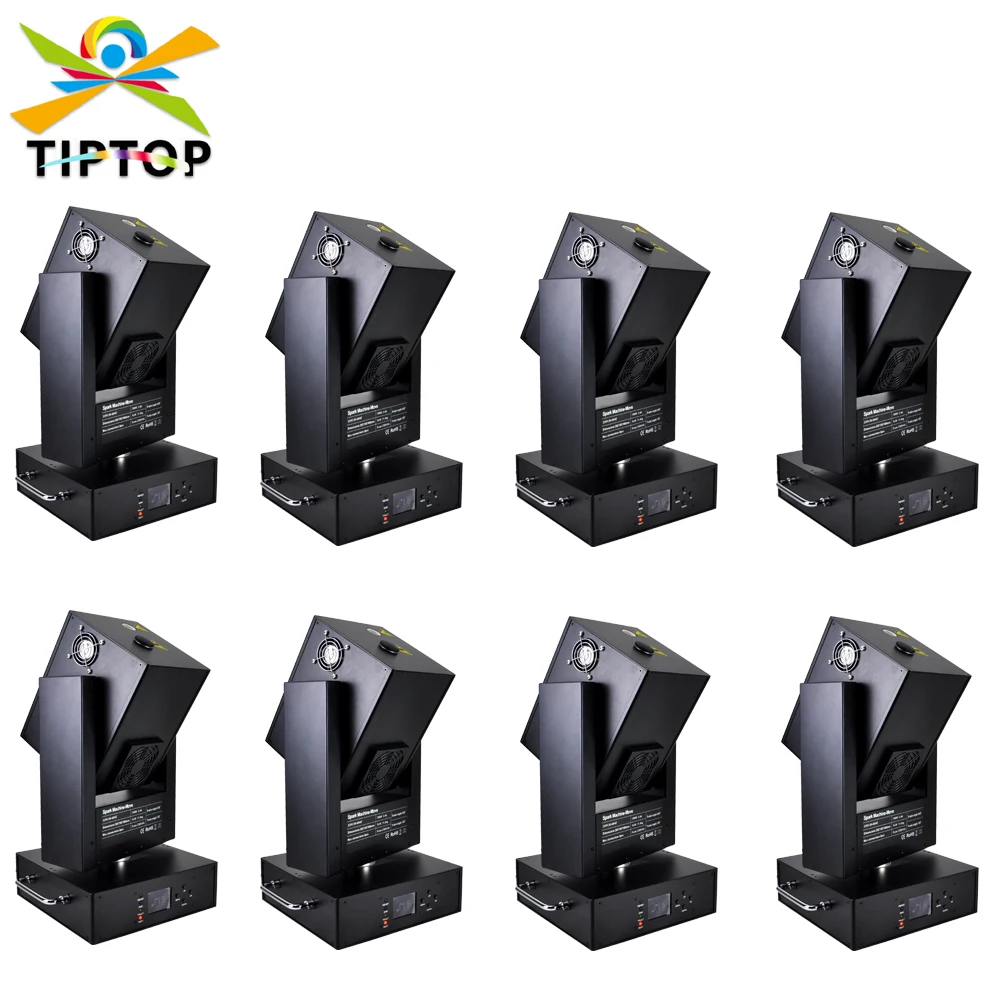 Black Sparkling Moving Head Single Nozzle Cold Sparkler Machine / Spark Fountain For Wedding Party