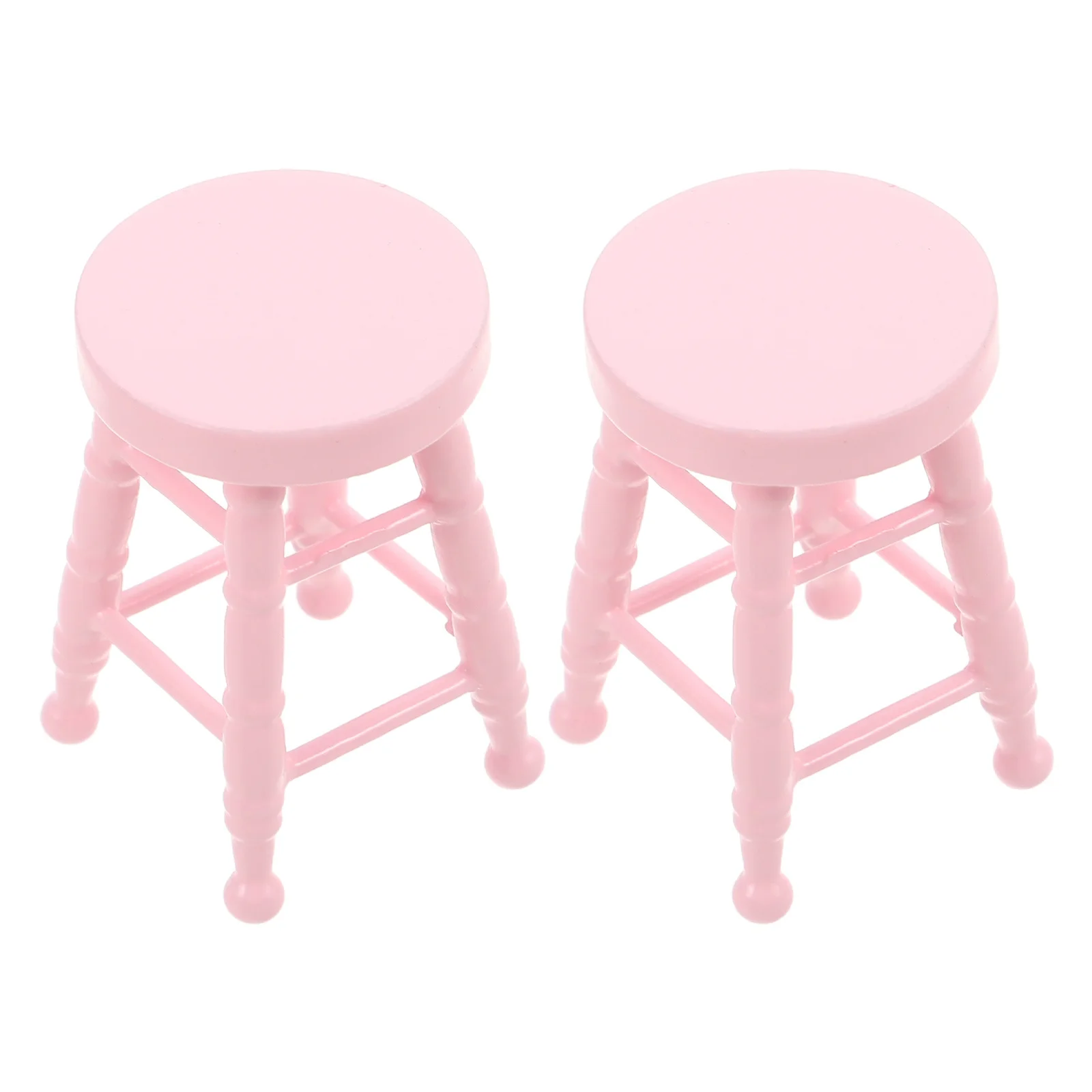 

Wooden Miniature Stool 1:12 Scale Natural Finish for Dollhouse Living Rooms Kitchens Versatile Roleplay Scenarios