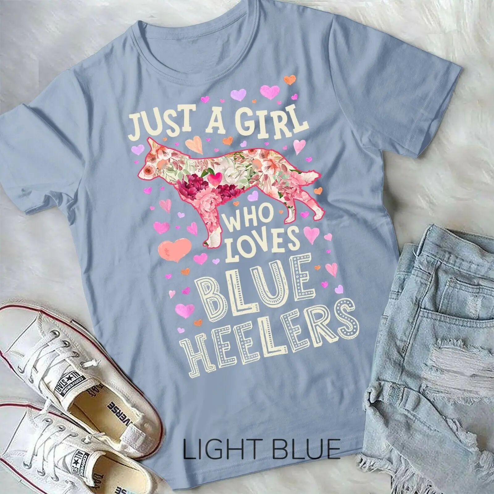 Blue Heeler Australian Cattle Dog Just A Girl Who Loves T-Shirt Unisex T-shirt