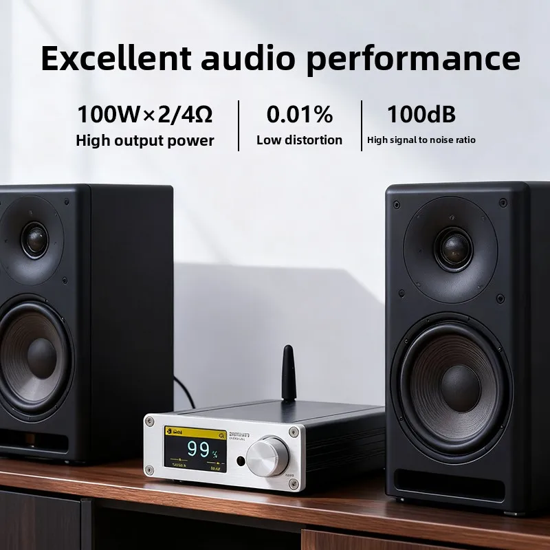 BRZHIFI 2025 سلسلة جديدة DAMP-30A حمى فئة سطح المكتب المنزلي عالية الطاقة بلوتوث 5.2 200 واط مضخم الطاقة الرقمي فئة D