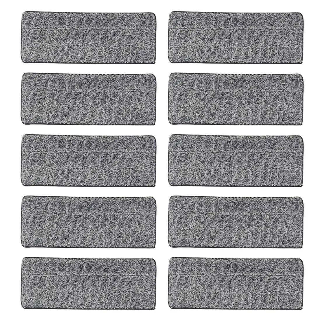 10 Pieces of Highly Absorbent Flat Mops, Self-Wringing Wet and Dry Microfiber Mops, Washable Cleaning Pads, for Home