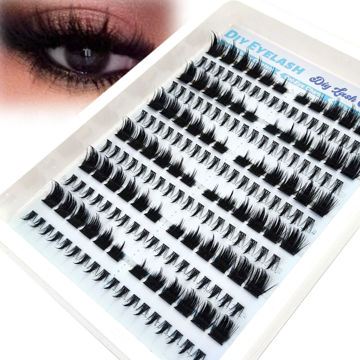 Neue Dramatische Wimpern-Cluster, Wimpernverlängerung für den unteren Wimpernkranz, Künstliche Nerz-Wimpernstreifen, Einzelwimpern, Cat-Eye-Wimpernverlängerung, DIY Feenwimpern – Detail 11