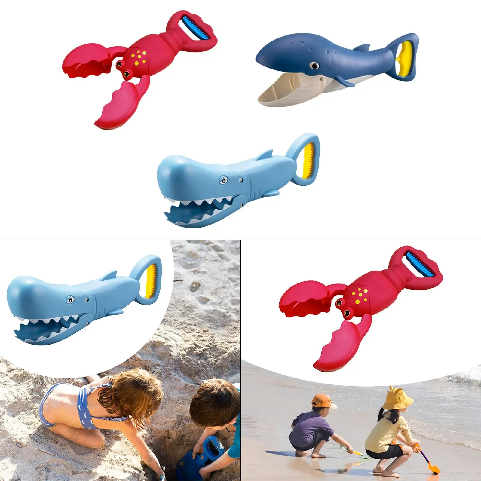 Giocattolo da spiaggia per bambini, a forma di animale, cartone animato, clip da gioco portatile per scavatore di sabbia per regalo di compleanno,