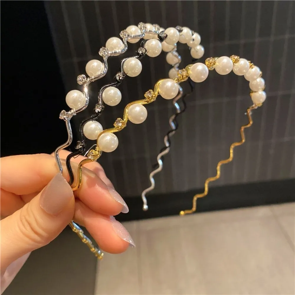 Ikat Rambut Mutiara Fashion Ikat Kepala Elegan Manis Aksesori Rambut Simpai Rambut Sederhana