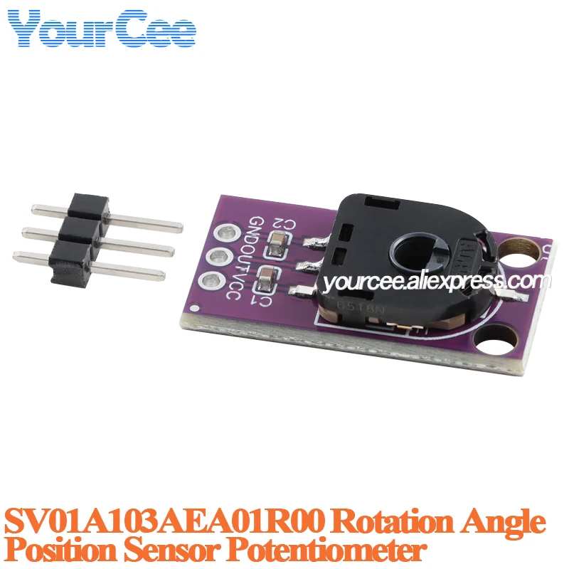 5pcs/1pc Rotation Angle Sensor SV01A103AEA01R00 Linear Position Measurement analog voltage output 10K 103 potentiometer