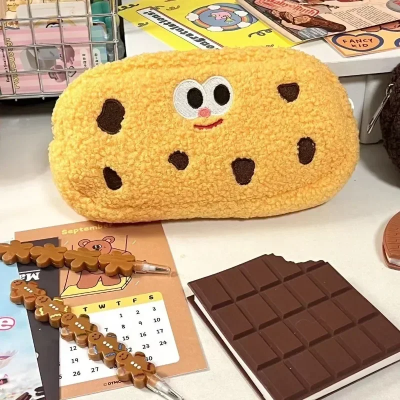 Cartoon Japanese Funny Pen Pouch Cute Cookies Expressions Pen Bags Stationery Bags Creative Student Gifts Stationery Supplies