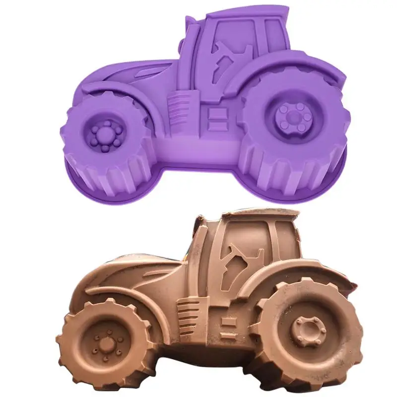 Silicone Baking Molds Non-stick Tractor Molds For Baking 3D Silicone Cake Molds Baking Tools For Chocolate Candy Cake