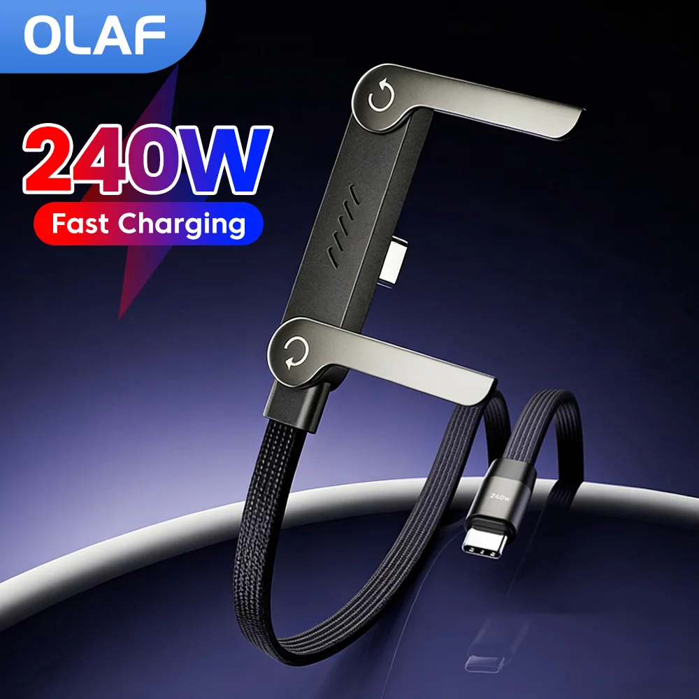 cabo-usb-c-para-usb-c-de-carregamento-rapido-240w-com-suporte-dobravel-e-fio-trancado-para-iphone-17-16-samsung
