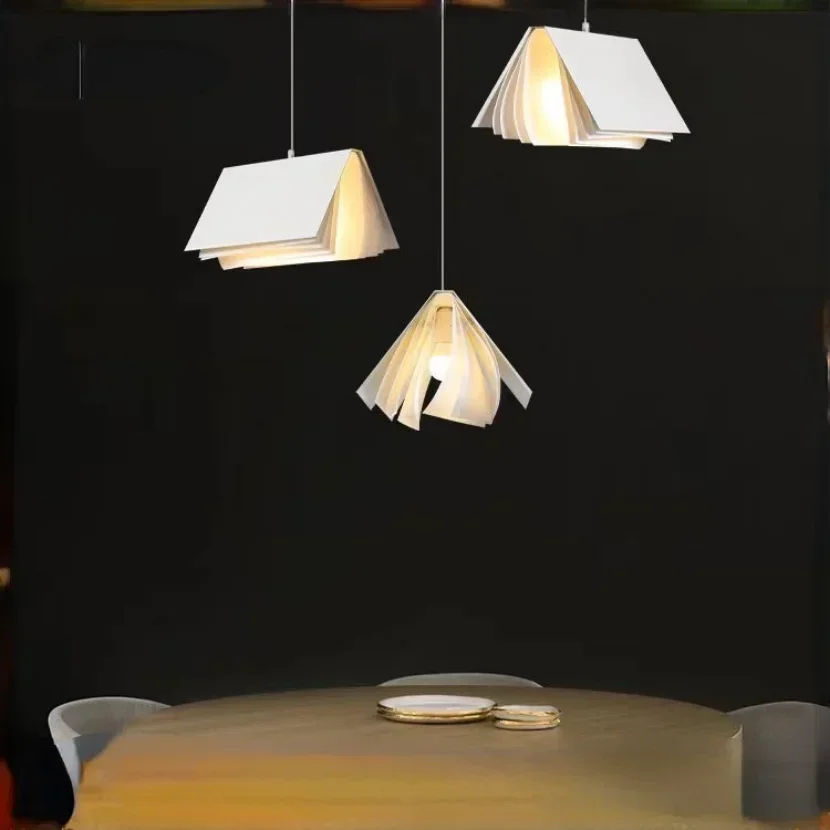 Novelty Pendant Lights Book Decoration Hanging Lamp Modern Ceiling Chandelier Study Room Library Shop  Kids Children