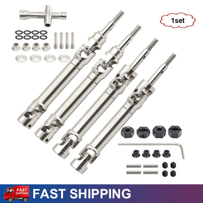 Metal Front Rear Drive Shaft CVD Axles For 1/10 Traxxas 4x4 Rustler Stampede Slash 2WD RC Car Upgrade Parts