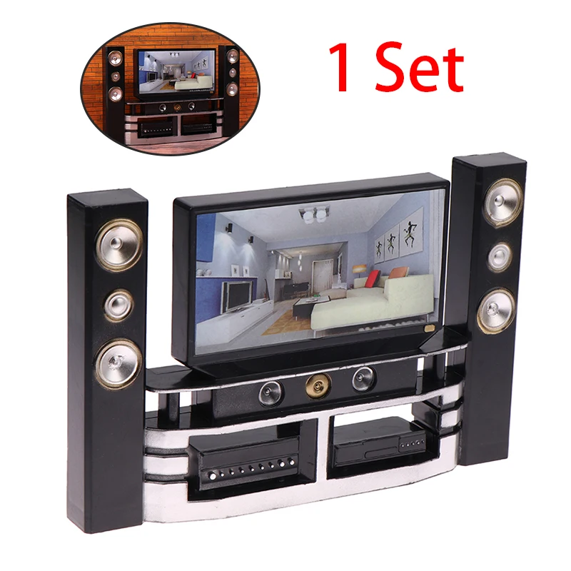 

1/12 кукольный домик, мини-телевизор, аудио орнамент, кукольный домик, мебель для гостиной, украшение для кукольного дома, микро-сцена, украшение, игрушки