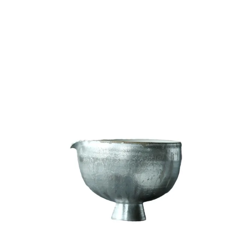 

All handmade silver tea dispenser, ceramic cup, ultra-thin tire teacup